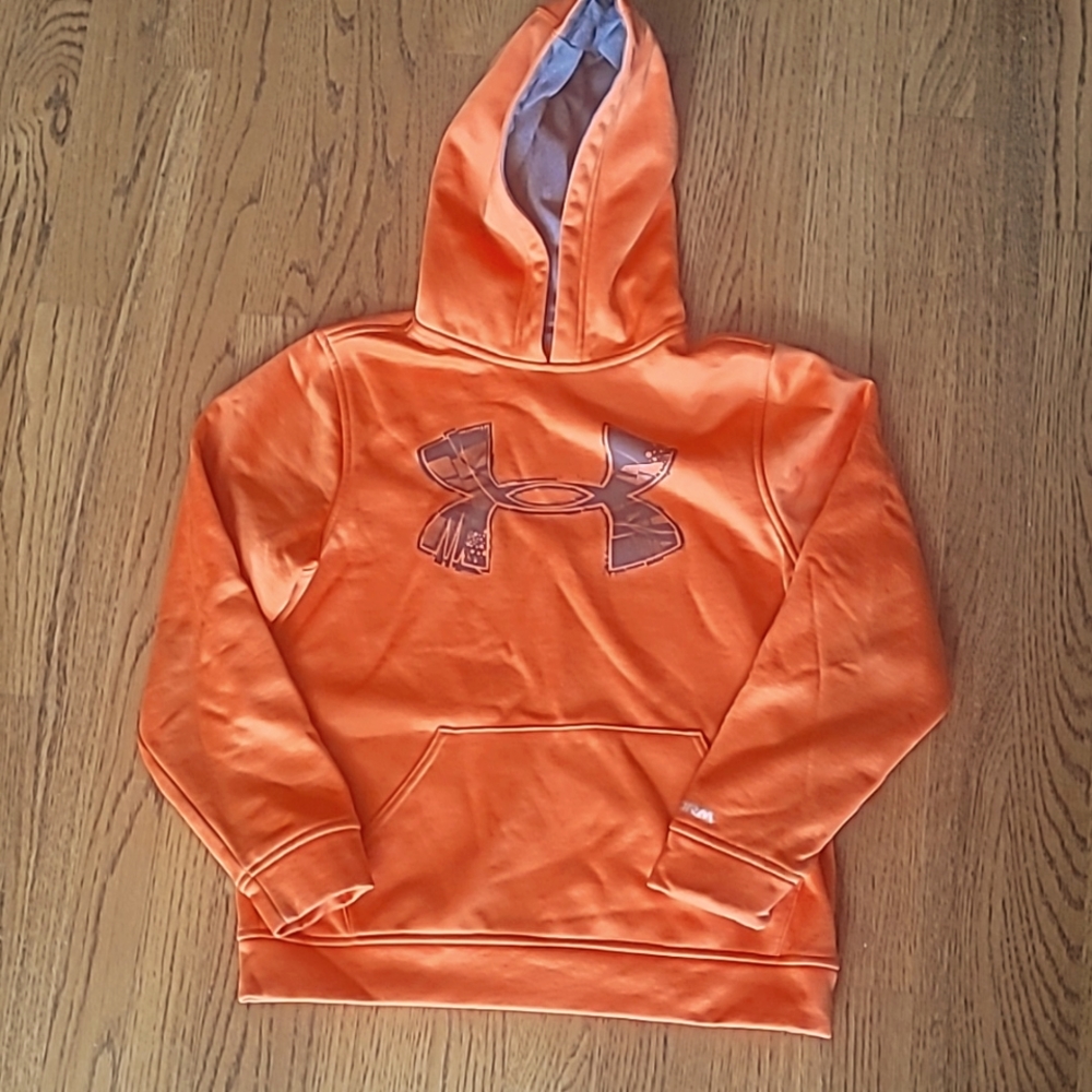 Under Armour youth size medium orange Storm Hoodie